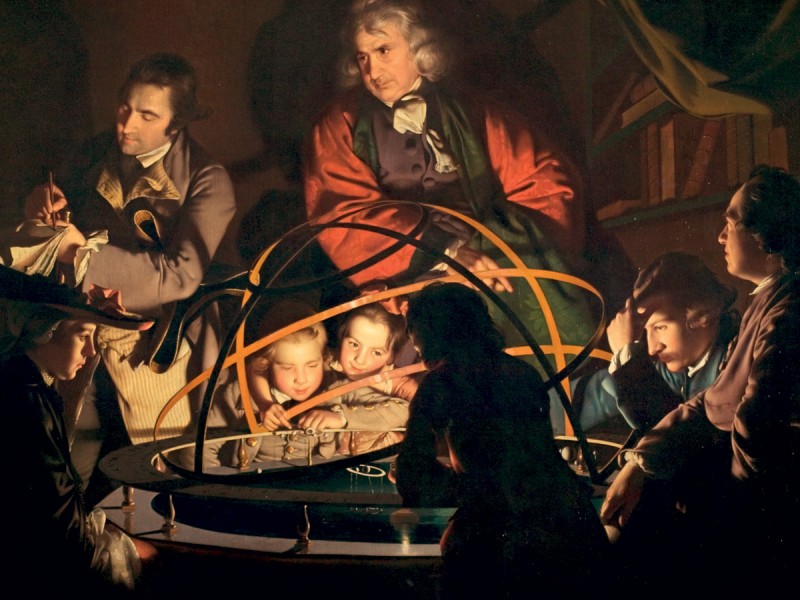 A Philosopher Giving that Lecture on the Orrery, in which a Lamp is put in the Place of the Sun